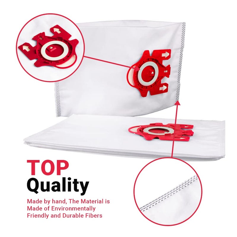 Hongfa Canister Vacuum Cleaner Bags for Miele Type FJM, 15 Packs AirClean 3D Efficiency Dust Bag Compatible with Miele Compact C2 Compact C1 S6000-S6999 S4000-S4999,S700 S500-S578 Vacuum Cleaner - Image 4